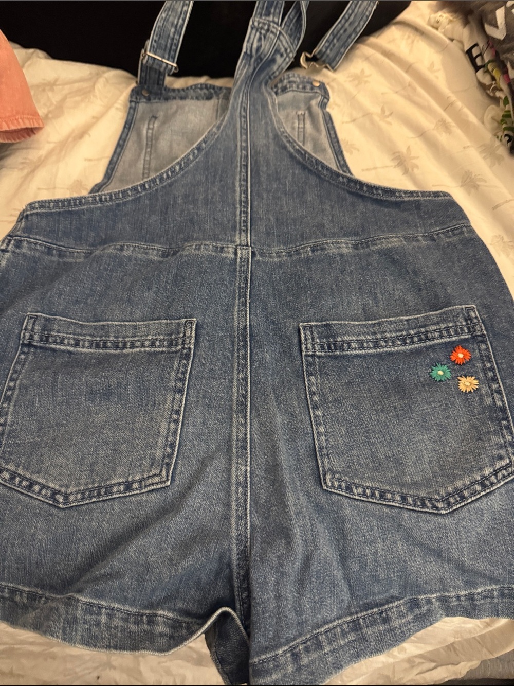 aerie Light Blue Denim overall romper - Picture 2 of 3